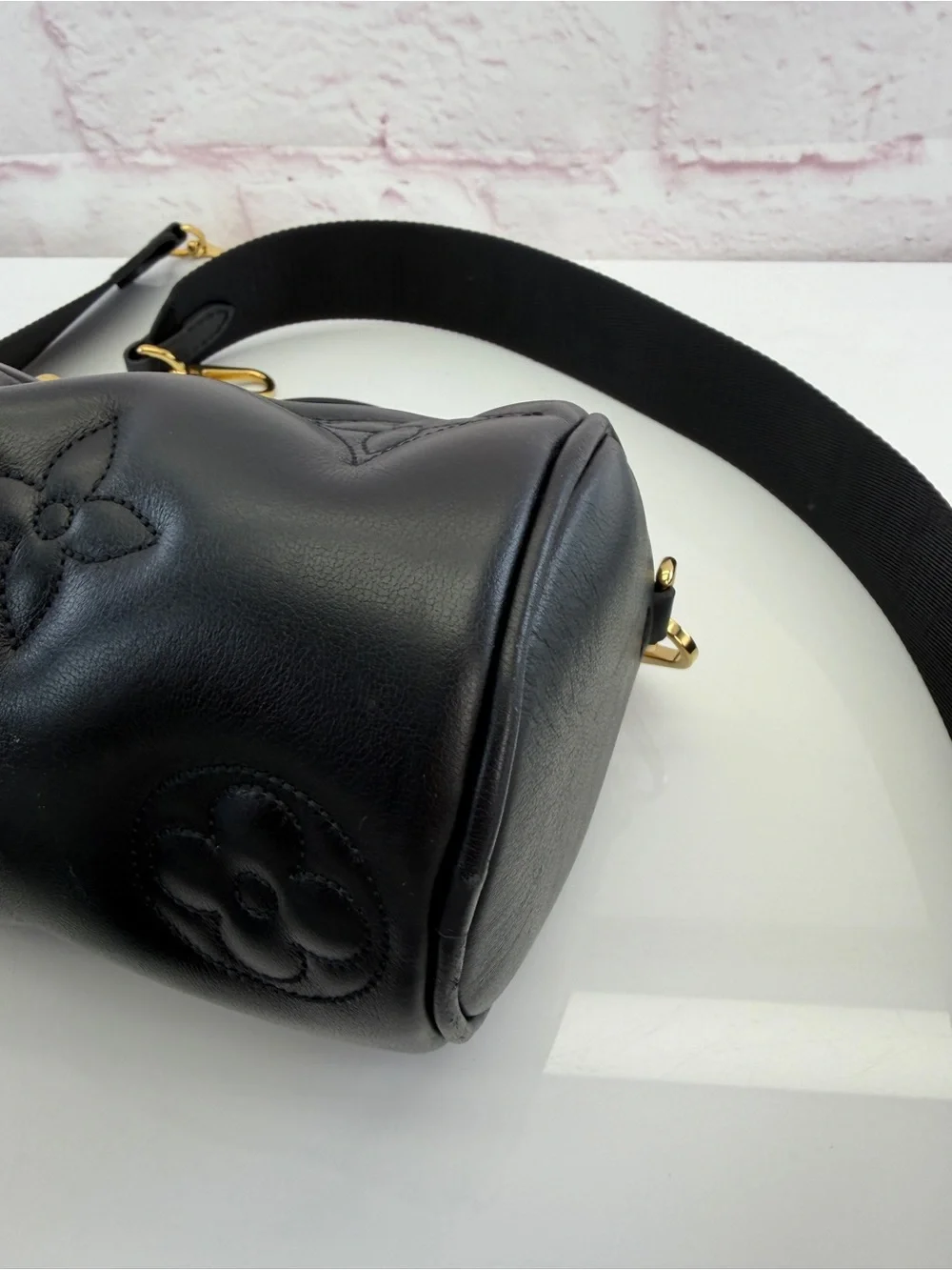 Louis Vuitton Calfskin Bubblegram Papillon BB Black